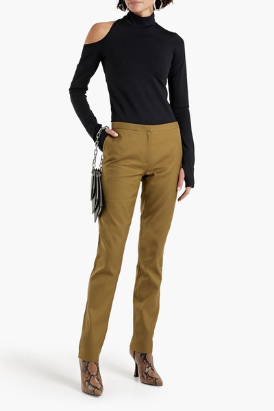 Gema cotton-twill slim-leg pants