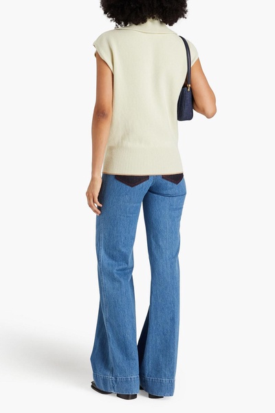 Cashmere-blend turtleneck vest