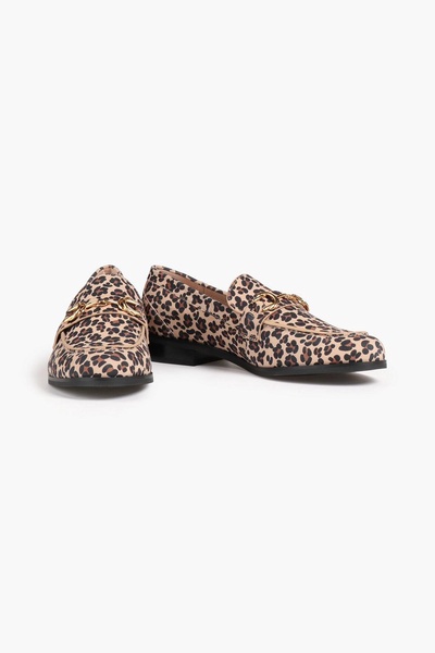 Owen leopard-print suede loafers