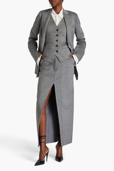 Layered wool and cashmere-blend felt blazer