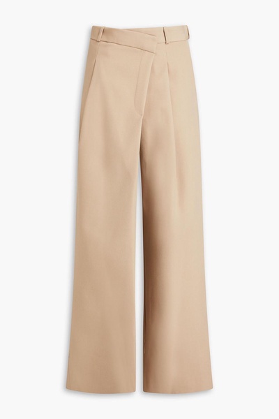 Tayler pleated wool-blend twill wide-leg pants