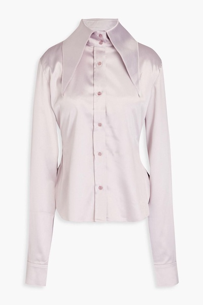 Ione snake-print satin shirt