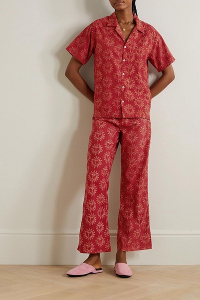 + Ōshadi Helios printed cotton-voile pajama set