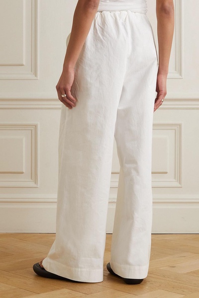 Column cotton pants