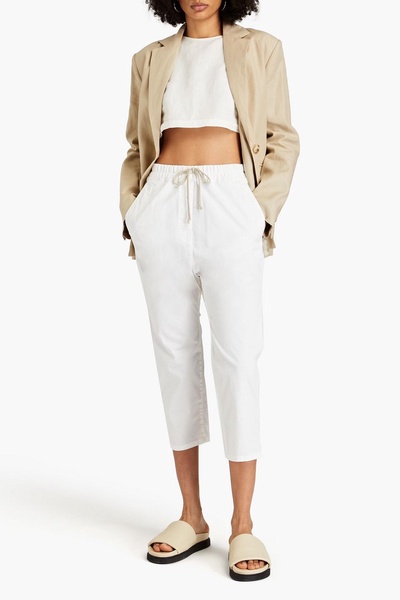 Casablanca cropped cotton-blend twill tapered pants