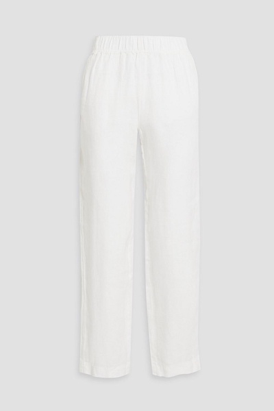 Linen straight-leg pants