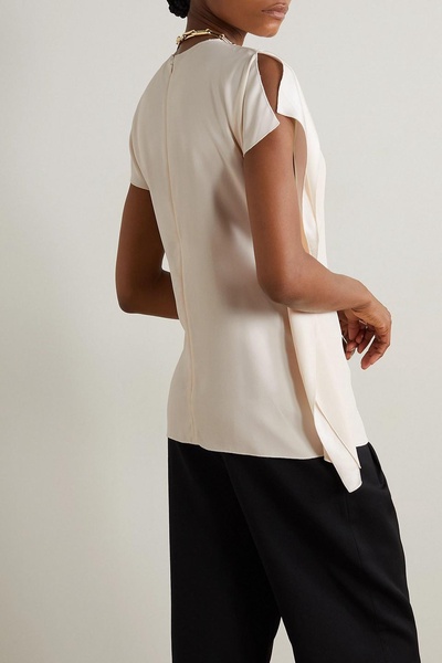 Draped crepe top