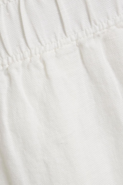 Linen straight-leg pants