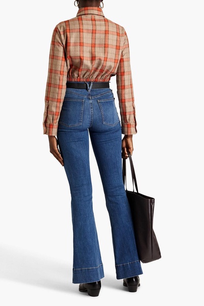 Sheridan faded high-rise flared jeans