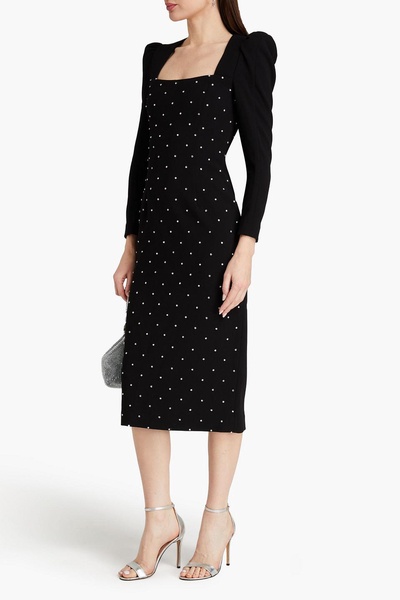 After Hours embellished crepe midi dress