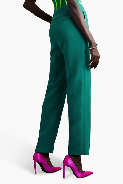 Crepe straight-leg pants