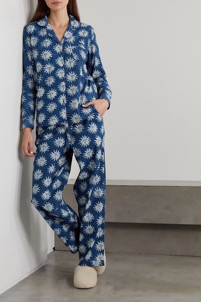 + Ōshadi printed cotton-voile pajama set