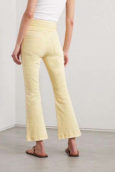 Carson cropped high-rise flared jeans