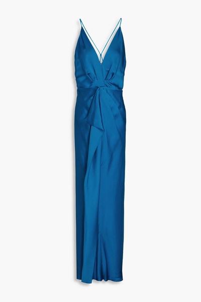 Giana ruffled satin-crepe gown