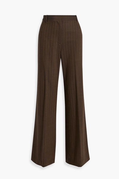 Arielle pinstriped wool-blend twill flared pants