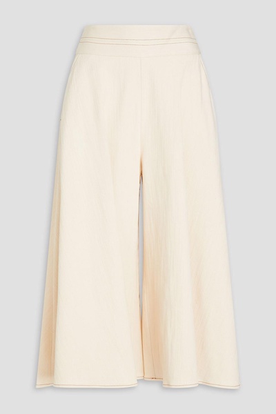 Cropped high-rise wide-leg jeans