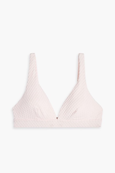 Riviera stretch-jacquard triangle bikini top