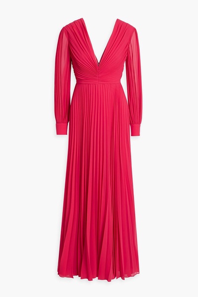 Pleated-chiffon gown