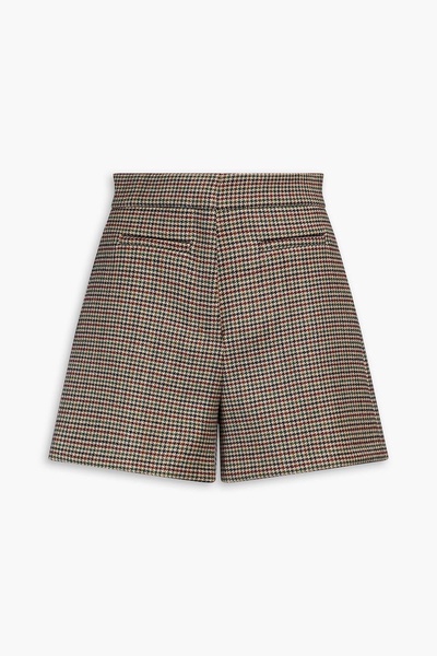 Houndstooth tweed shorts