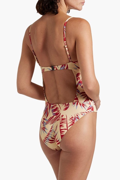 Estelle cutout printed swimsuit