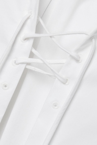 Deka oversized lace-up cotton-poplin shirt