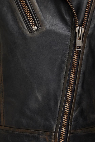 Leather biker jacket