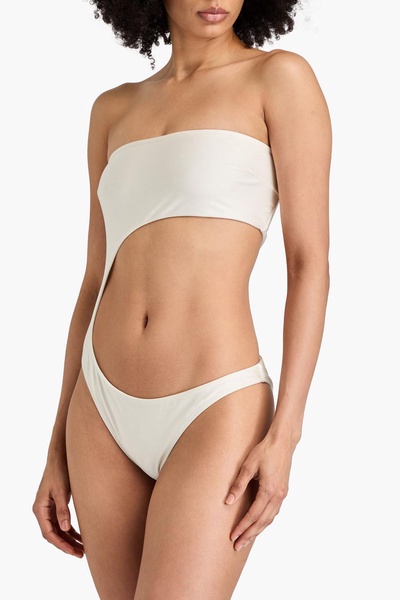 Bisa cutout strapless swimsuit