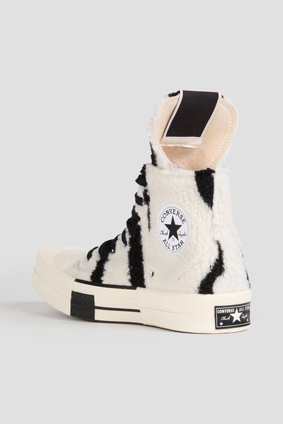 Turbodrk zebra-print faux fur high-top sneakers