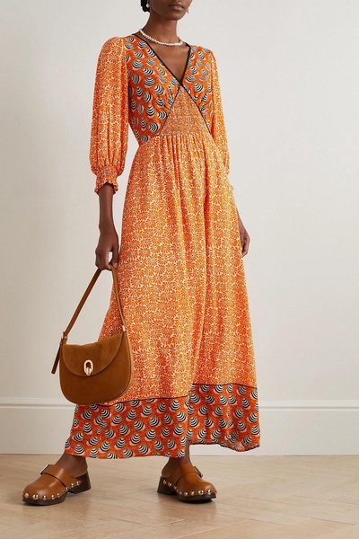 Yara printed woven maxi dress