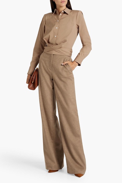 Tonelli wool-blend felt wide-leg pants