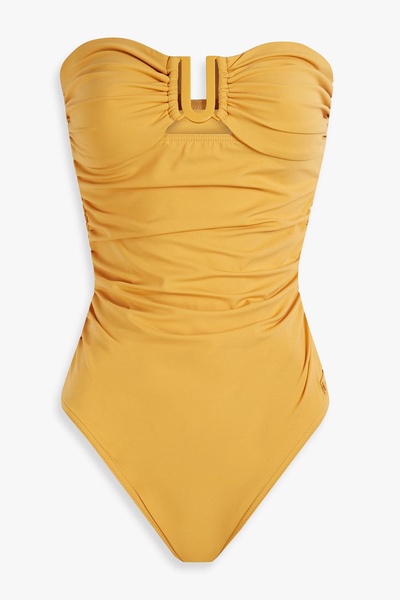 Ruched bandeau swimsuit