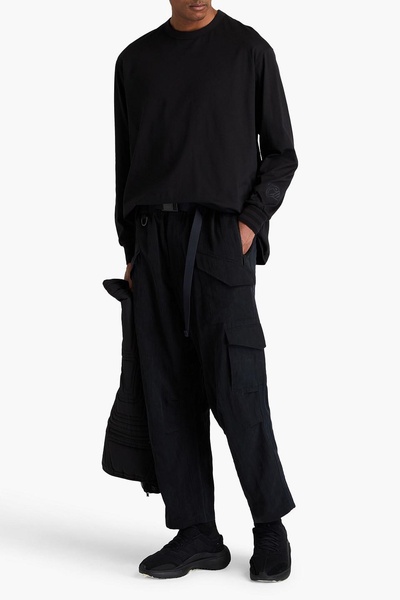 Cropped Lyocell-blend twill cargo pants