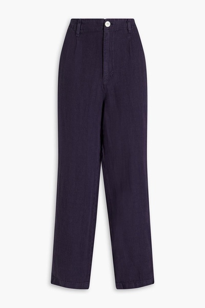 Linen straight-leg pants