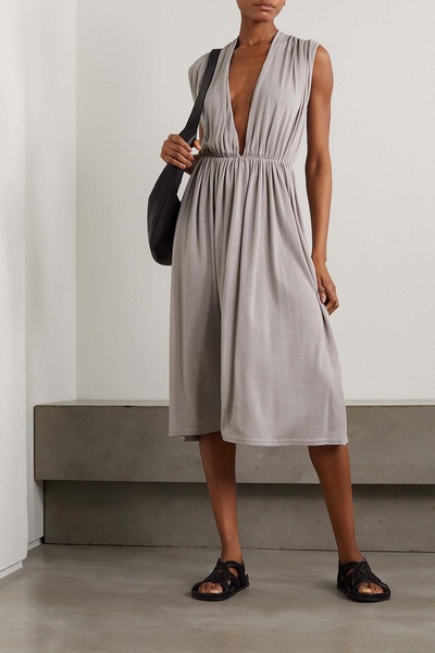 Acro gathered TENCEL™ Lyocell midi dress