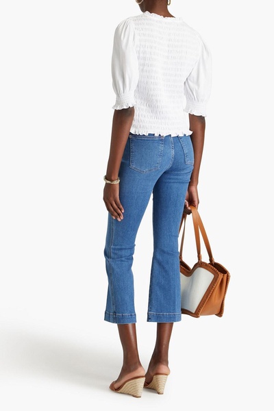 Carson high-rise kick-flare jeans