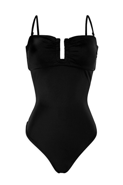 Pauline cutout gathered swimsuit