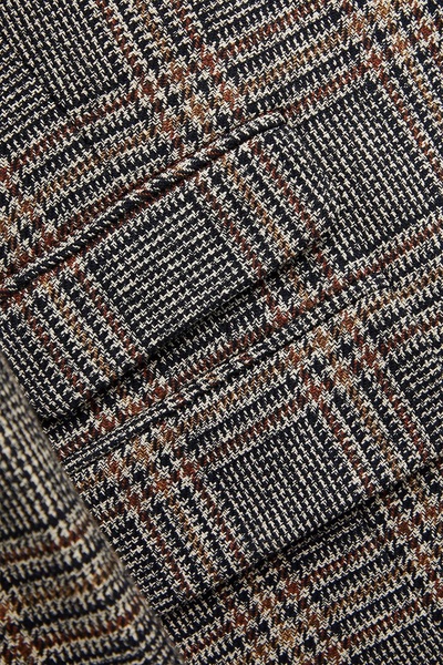 Prince of Wales checked wool-blend jacket