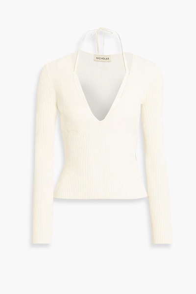 Almina layered ribbed-knit sweater