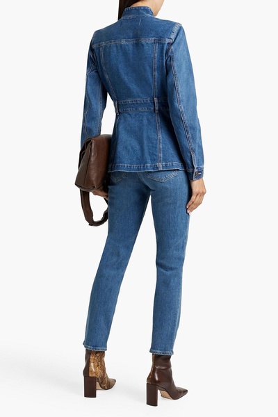 High-rise slim-leg jeans