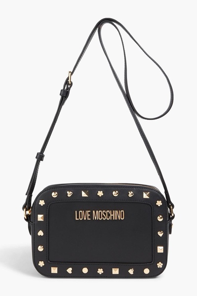 Studded leather cross-body bag