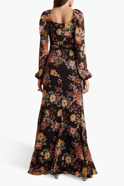 Avani wrap-effect floral-print silk-chiffon maxi dress