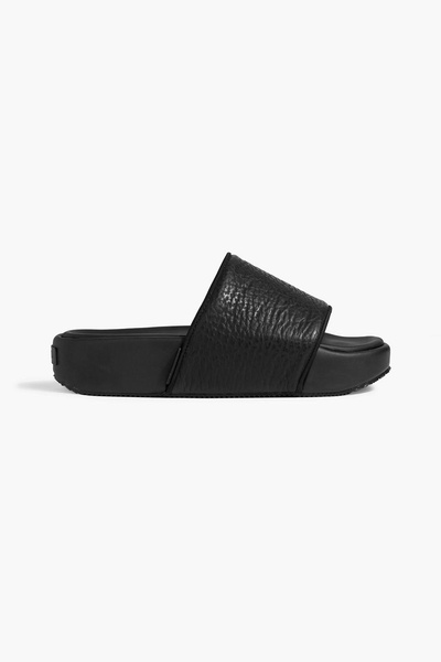 Pebbled-leather slides