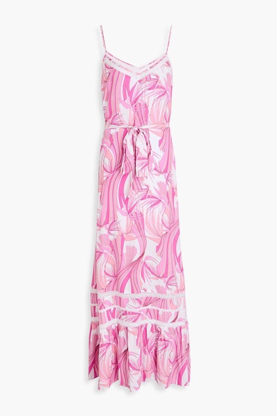 Eden printed mousseline maxi dress