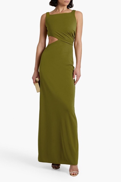 Hailey cutout draped jersey gown