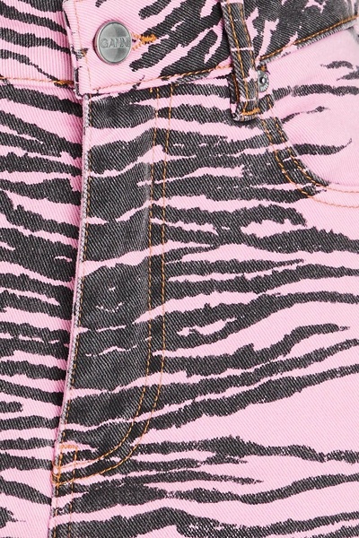 Tiger-print high-rise wide-leg jeans