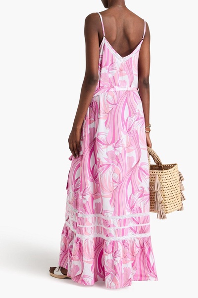 Eden printed mousseline maxi dress