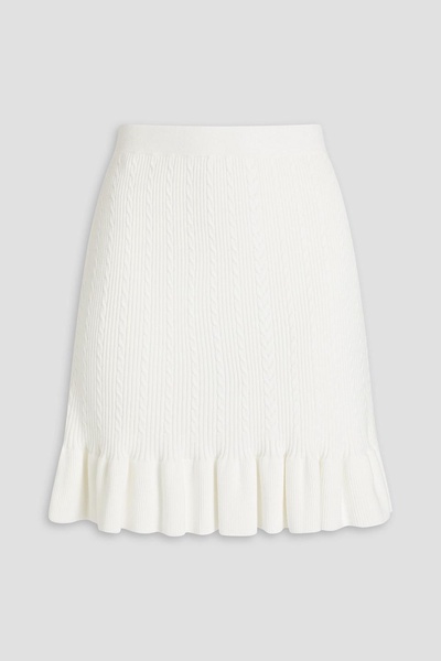 Cable-knit mini skirt