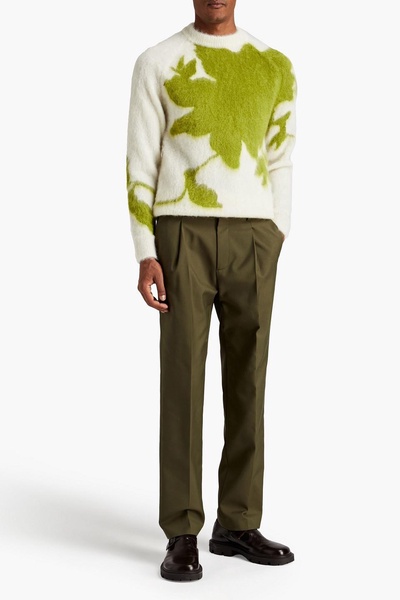 Nathan intarsia mohair-blend sweater