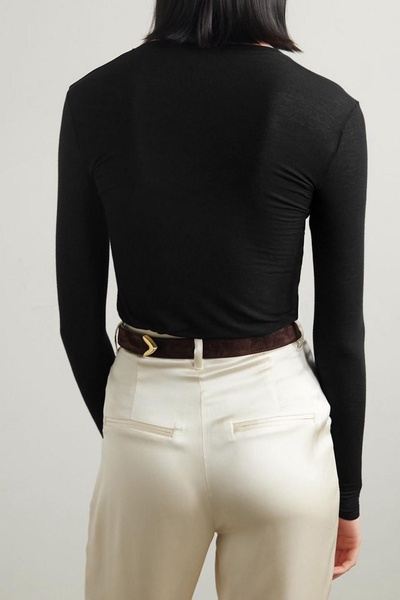 Butter stretch-modal and cashmere-blend jersey top