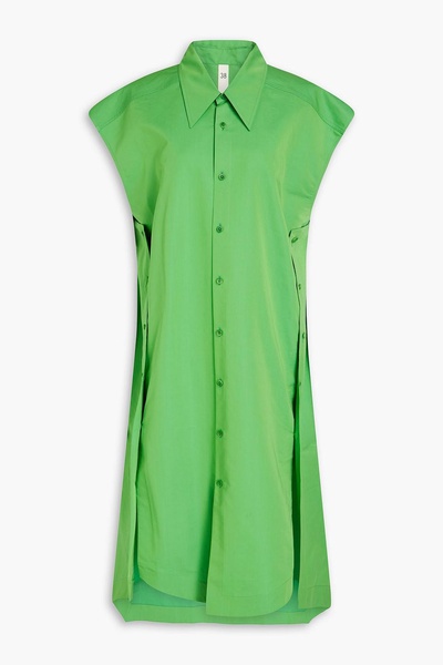 Adri cotton and silk-blend poplin midi shirt dress